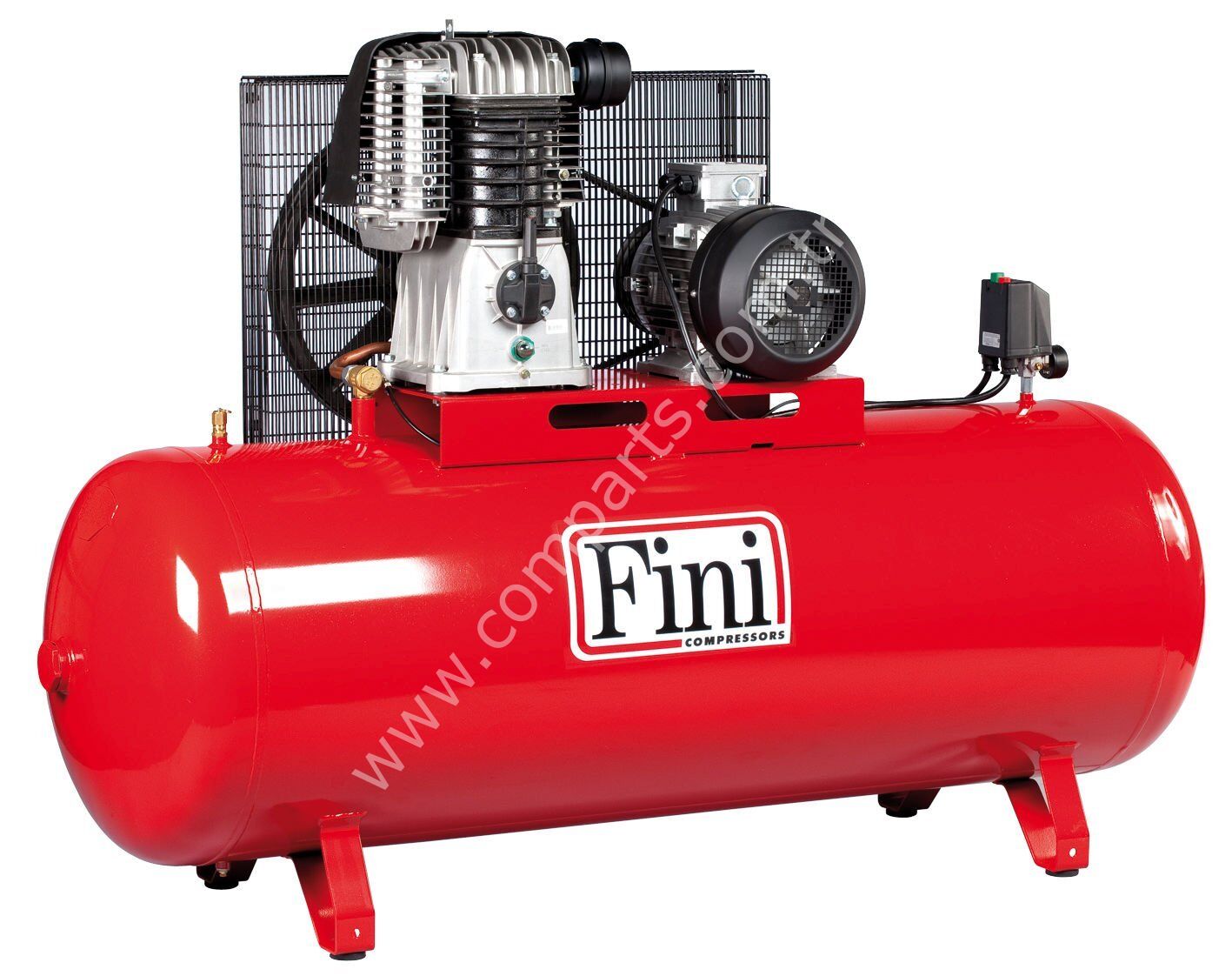 Fini BK120-500F-10T Piston Compressor – 500 lt | 10 hp – 7.5 kW – Three-Phase Oil Type