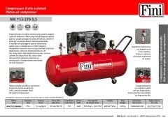 Fini MK113-270-5.5T Pistonlu Kompresör – 270 lt | 5.5 hp – 4 kW – Trifaze Yağlı Tip