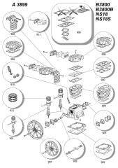 Italian 3800 Piston Head – 3 kW / 4 HP | Single Stage Compressor Head – #370000B
