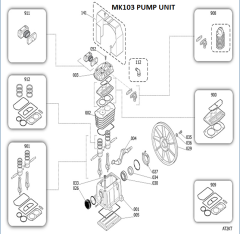 Fini FSN MK103 Piston Kafa – 2.2 kW / 3 HP | Tek Kademeli Kompresör Kafası – #41P0019SGL