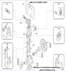 Fini MK113 Piston Kafa – 4 kW / 5.5 HP | Tek Kademeli Kompresör Kafası – #41P0028SGL