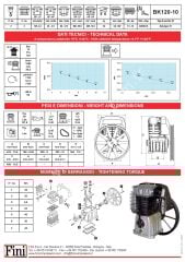 Fini FSN BK120 Piston Kafa – 7.5 kW / 10 HP | Çift Kademeli Kompresör Kafası – BT0000A