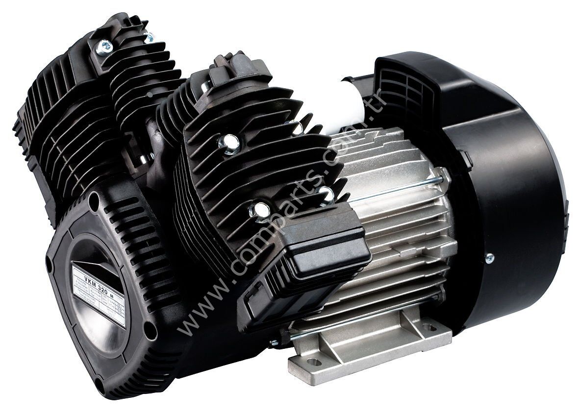 Fini FSN VKM320 Yağsız Direk Akuple Piston Kafa – 2.2 kW / 3 HP | Sessiz Kompresör Kafası