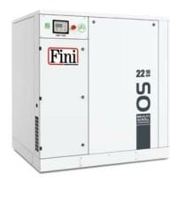 Fini- OS 3,7-10 Yağsız Vidalı Kompresör/ Güç: 3,7kW-5hp  Kapasite: 345l./min. Bar:10 Ebat: 940*77*103 Ağırlık: 161KG  İtalyan menşe.