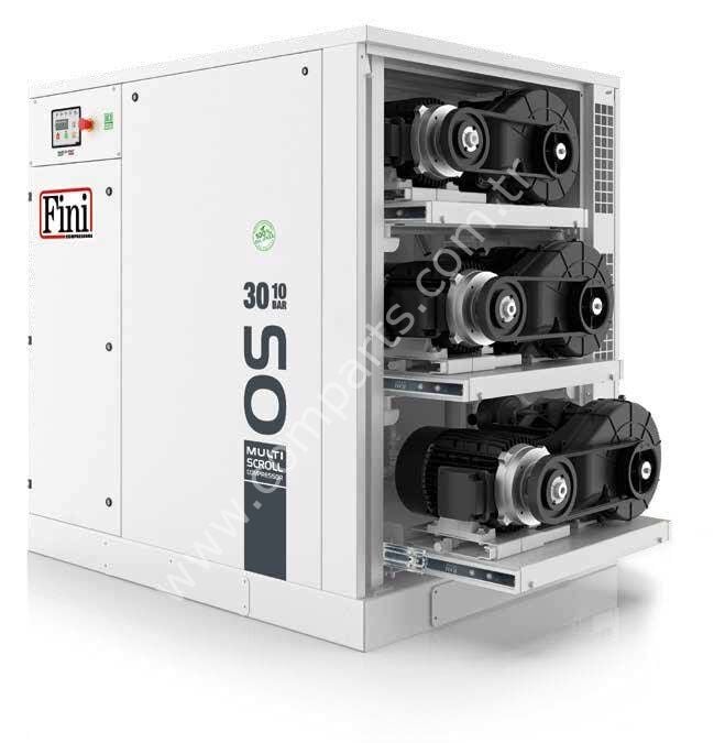 Fini OS 5,5-10-270 Yağsız Vidalı Kompresör – 5,5 kW / 7,5 hp – 460 l/dk – 10 Bar