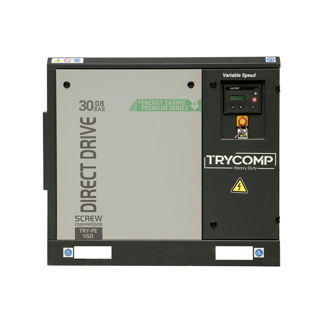 TRYCOMP TRYDVS-PM 30 / 40 Hp – 30 kW PM Motorlu Kompresör | Permanent Magnet Screw Compressor