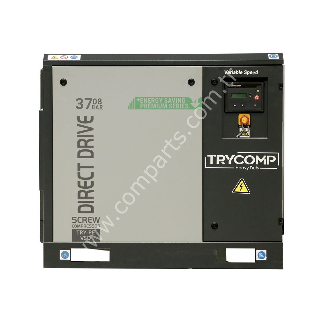 TRYCOMP TRYDVS-PM 37 / 50 Hp – 37 kW PM Motorlu Kompresör | Permanent Magnet Screw Compressor