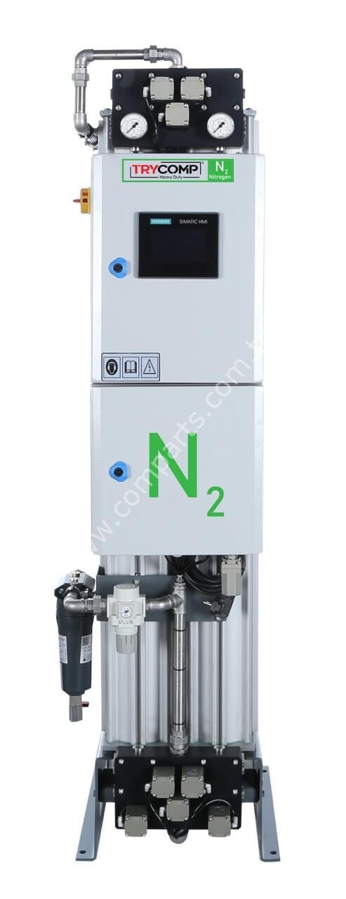 TRYCOMP PSA Azot Jeneratörü – Kompakt Dikey Tip N₂ Üretim Sistemi