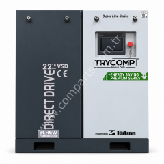 TRYCOMP TRY22TD 22 kW Vidalı Kompresör 30 HP IE5 PM Motorlu VSD