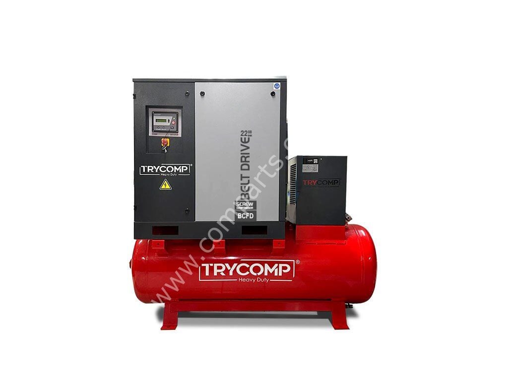 Kayış Tahrikli Kompakt Vida Tipi Hava Kompresörü + Soğutmalı Kurutucu