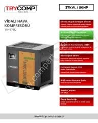 TRYCOMP TRY37TD 37 kW / 50 HP IE5 PM Motorlu Vidalı Hava Kompresörü