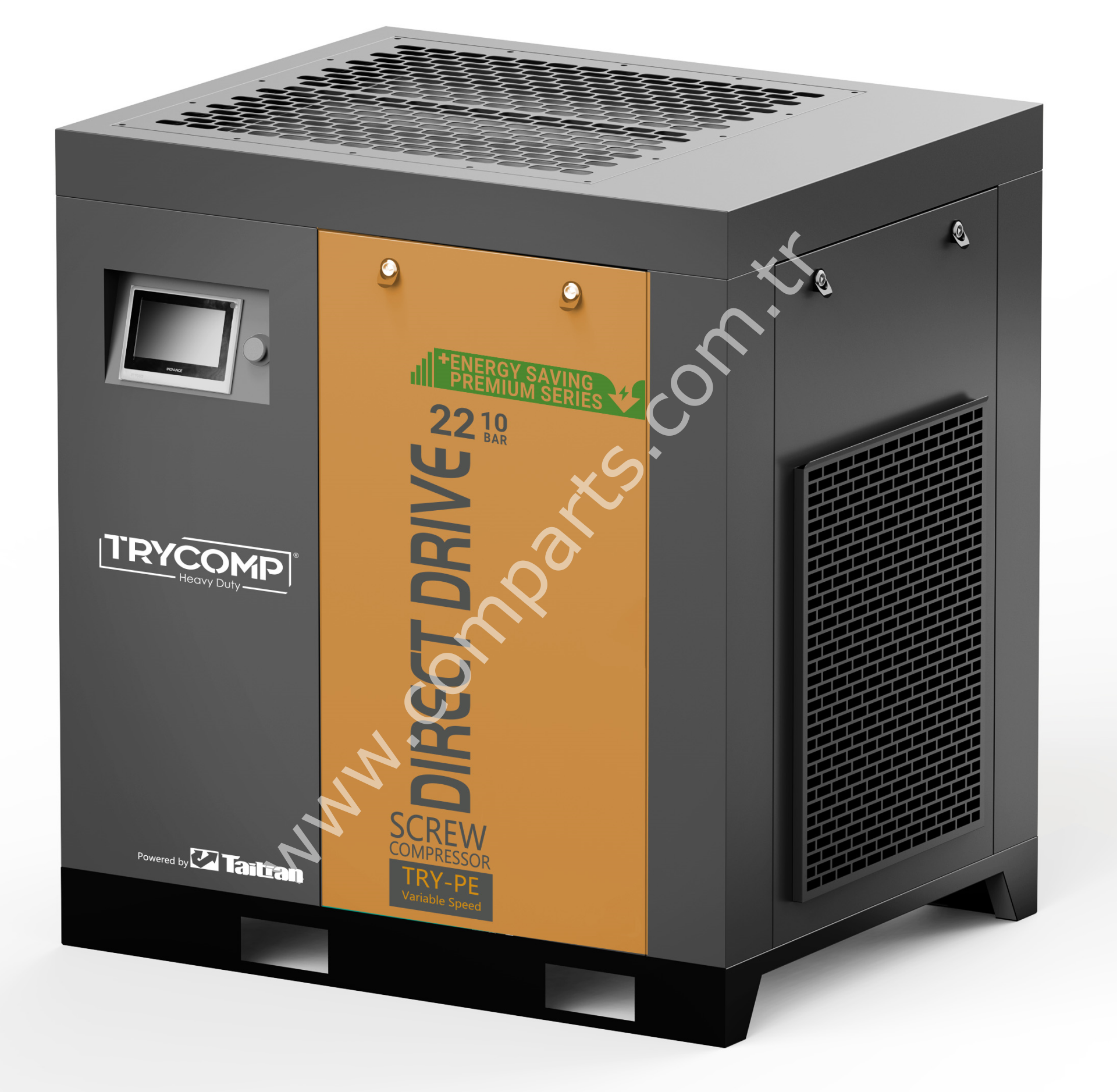 TRYCOMP TRY22TD 22 kW / 30 HP IE5 PM Motorlu Vidalı Hava Kompresörü