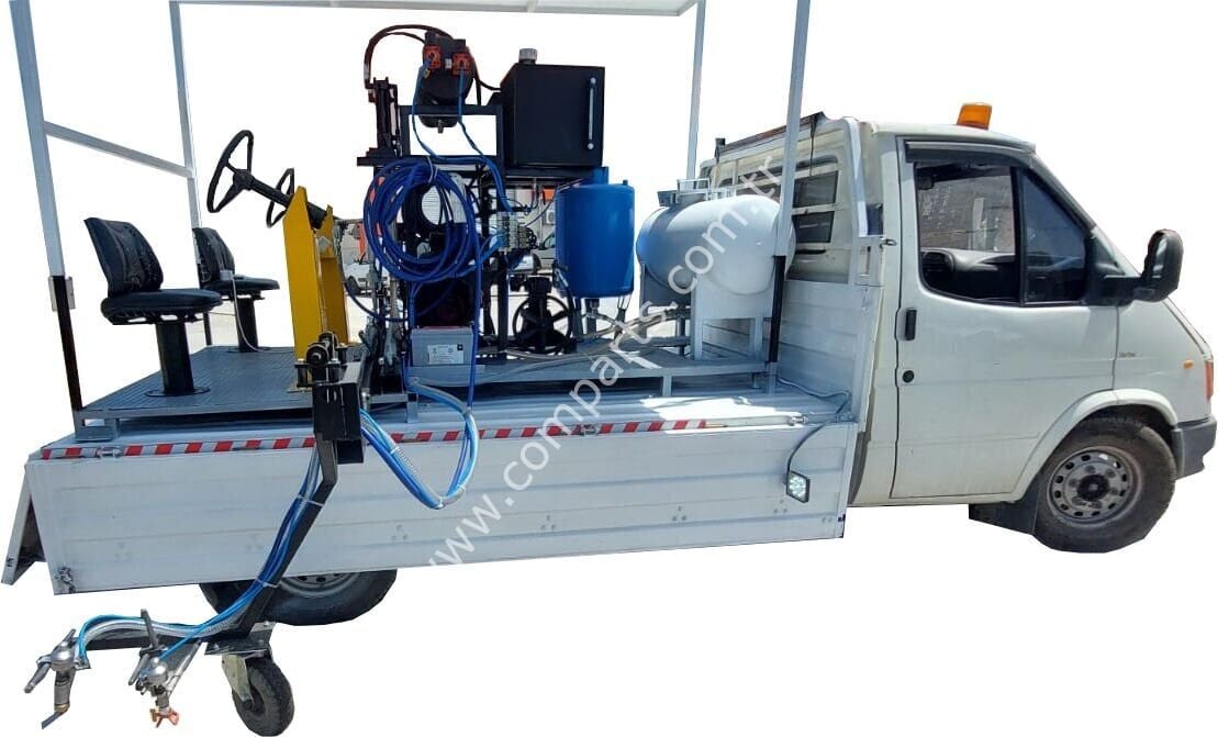 TRYRXP M100 Havasız Mobil Yol Çizgi Aracı – Pickup Üst Yapı Sistemi